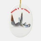 Honk Your Horn-Oval Ornaments Keramisch Ornament (Voorkant)