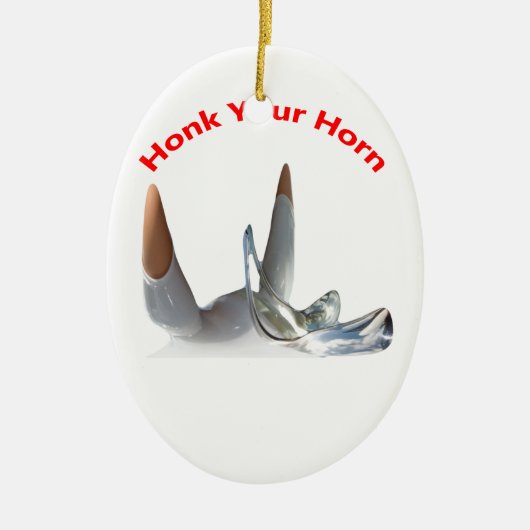 Honk Your Horn-Oval Ornaments Keramisch Ornament (Voorkant)
