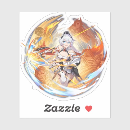 Honkai Impact 3e Kiana Herrscher van Flamescion Sticker (Vel)