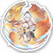 Honkai Impact 3e Kiana Herrscher van Flamescion Sticker (Voorkant)