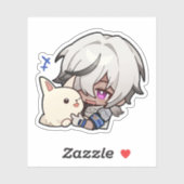 Honkai Star Rail Chibi Arlan en Peppy Sticker (Vel)
