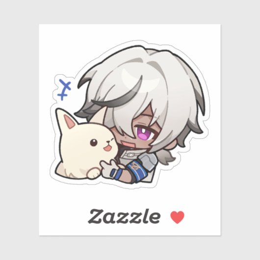 Honkai Star Rail Chibi Arlan en Peppy Sticker (Vel)