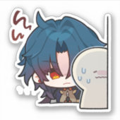 Honkai Star Rail Chibi Blade Creeping Sticker (Voorkant)