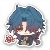 Honkai Star Rail Chibi Blade geïrriteerde Sticker (Voorkant)