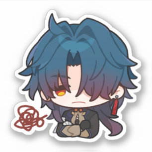 Honkai Star Rail Chibi Blade geïrriteerde Sticker
