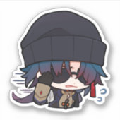 Honkai Star Rail Chibi Blade Incognito Sticker (Voorkant)