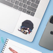 Honkai Star Rail Chibi Blade Incognito Sticker (Laptop met iPhone)