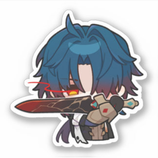 Honkai Star Rail Chibi Blade Sticker