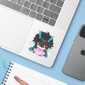 Honkai Star Rail Chibi Dan Heng IL Lotus Sticker (Laptop met iPhone)