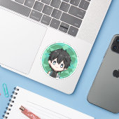 Honkai Star Rail Chibi Dan Heng Sticker (Laptop met iPhone)