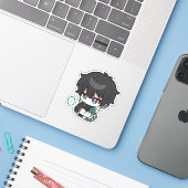 Honkai Star Rail Chibi Dan Heng Sticker (Laptop met iPhone)