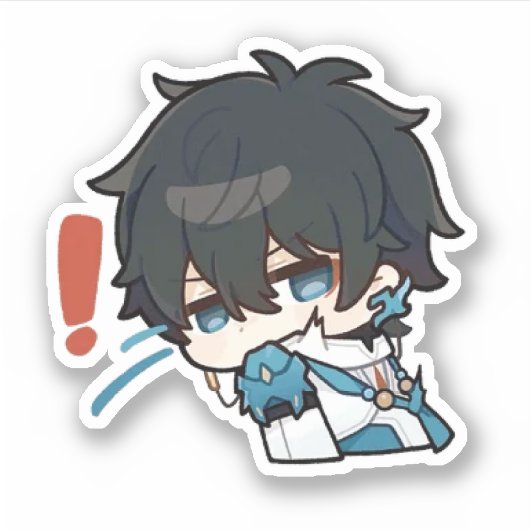 Honkai Star Rail Chibi Dan Heng Surprise Sticker (Voorkant)