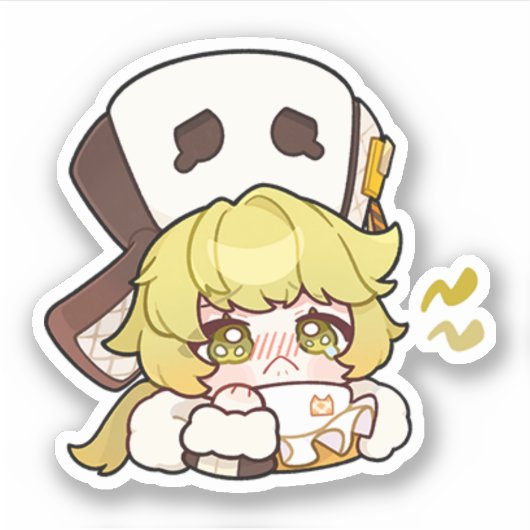 Honkai Star Rail Chibi Hook Sticker (Voorkant)