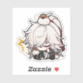 Honkai Star Rail Chibi Jing Yuan Slaap Sticker (Vel)