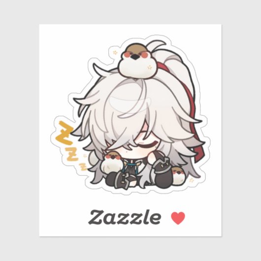 Honkai Star Rail Chibi Jing Yuan Slaap Sticker (Vel)