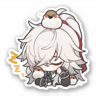 Honkai Star Rail Chibi Jing Yuan Slaap Sticker