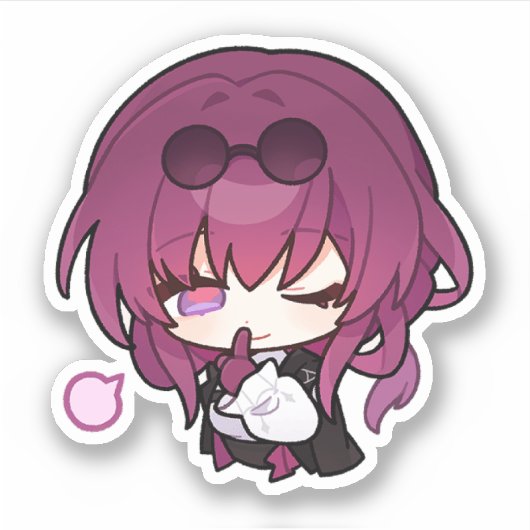 Honkai Star Rail Chibi Kafka Shhh Sticker (Voorkant)