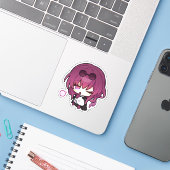 Honkai Star Rail Chibi Kafka Shhh Sticker (Laptop met iPhone)