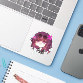 Honkai Star Rail Chibi Kafka Sticker (Laptop met iPhone)