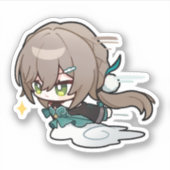 Honkai Star Rail Chibi Qingque Sticker (Voorkant)