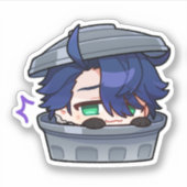 Honkai Star Rail Chibi Sampo Trash Sticker (Voorkant)