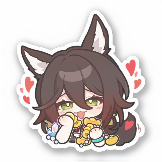 Honkai Star Rail Chibi Tingyun Sticker (Voorkant)