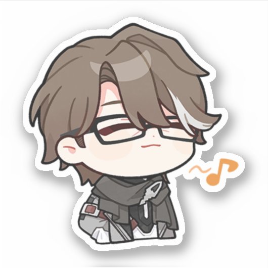 Honkai Star Rail Chibi Welt Sticker (Voorkant)