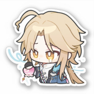 Honkai Star Rail Chibi Yanqing Geen Geld Sticker