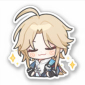 Honkai Star Rail Chibi Yanqing Smug Sticker (Voorkant)