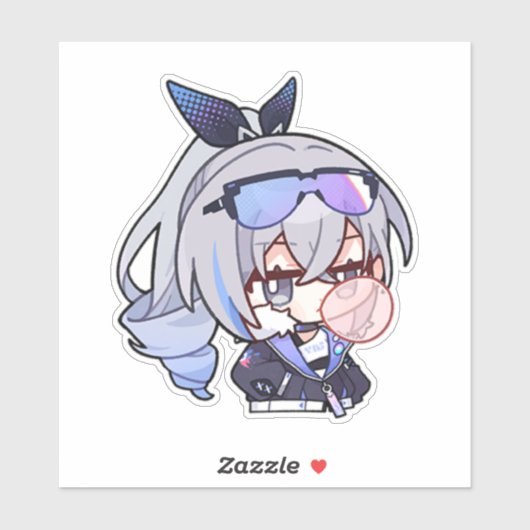 Honkai Star Rail Chibi Zilveren Wolf Sticker (Vel)