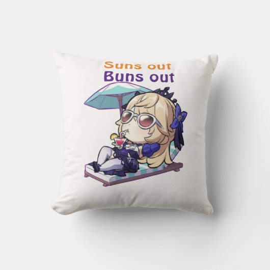 Honkai Star Rail, zon uit, buns uit  Kussen (Voorkant)