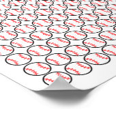 honkbal 100 dagen van leraar Shirt B Poster (Hoek)