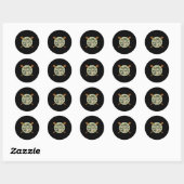 Honkbal 100e dag van school camouflage ronde sticker (Vel)