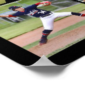 Honkbal 11 Foto Collage Speler Naam Nummer Poster (Hoek)