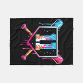Honkbal 11 jaar oude ijsdrip 11e verjaardag fleece deken (Voorkant (Horizontaal))
