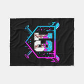 Honkbal 13e verjaardag Ice Cream Drip 13 jaar oud Fleece Deken (Voorkant (Horizontaal))