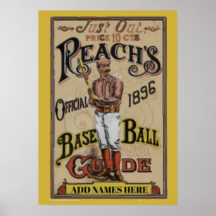 honkbal 1886 Tekst toevoegen Poster