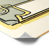 honkbal 1889 Tekst toevoegen Poster (Hoek)