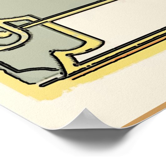  honkbal 1889 Tekst toevoegen Poster (Hoek)