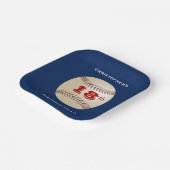 Honkbal, 18e verjaardagsfeestje Blauw Plein Papieren Bordje (Gebogen)