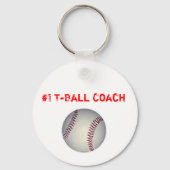 honkbal, #1 T-Ball coach Sleutelhanger (Voorkant)