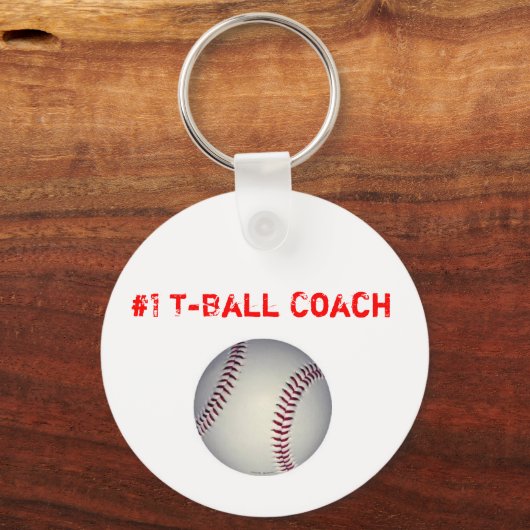 honkbal, #1 T-Ball coach Sleutelhanger (Voorkant)