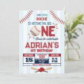 Honkbal 1e verjaardag jongen kaart (Staand voorkant)