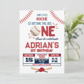 Honkbal 1e verjaardag jongen kaart (Staand voorkant)