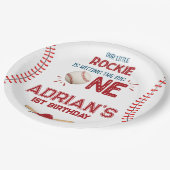 Honkbal 1e verjaardag jongen papieren bordje (Gekanteld)