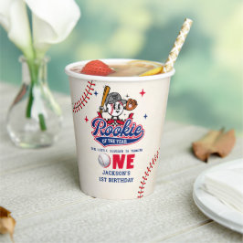  Honkbal 1e Verjaardag Papieren Cups Bekers