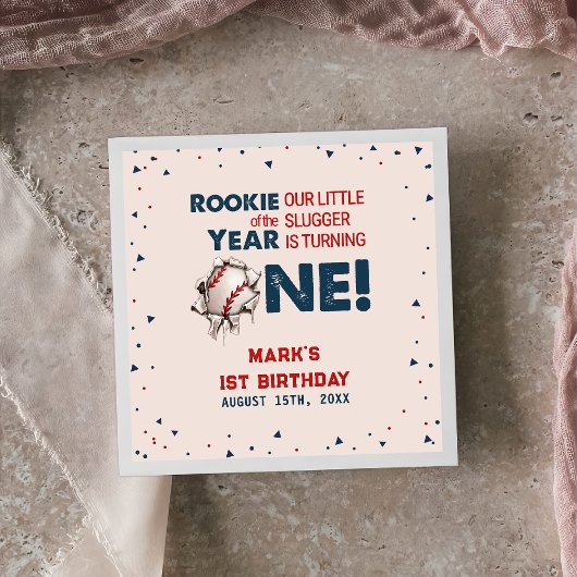 Honkbal 1e Verjaardag Party Servetten