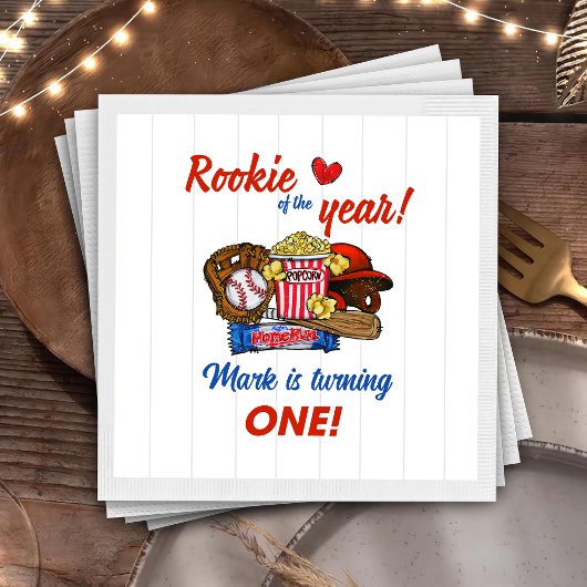 Honkbal 1e Verjaardag Party Servetten