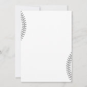 Honkbal 1e Verjaardag Rookie Party Kaart (Achterkant)