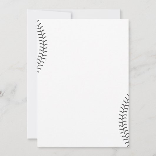 Honkbal 1e Verjaardag  Rookie Party Kaart (Achterkant)